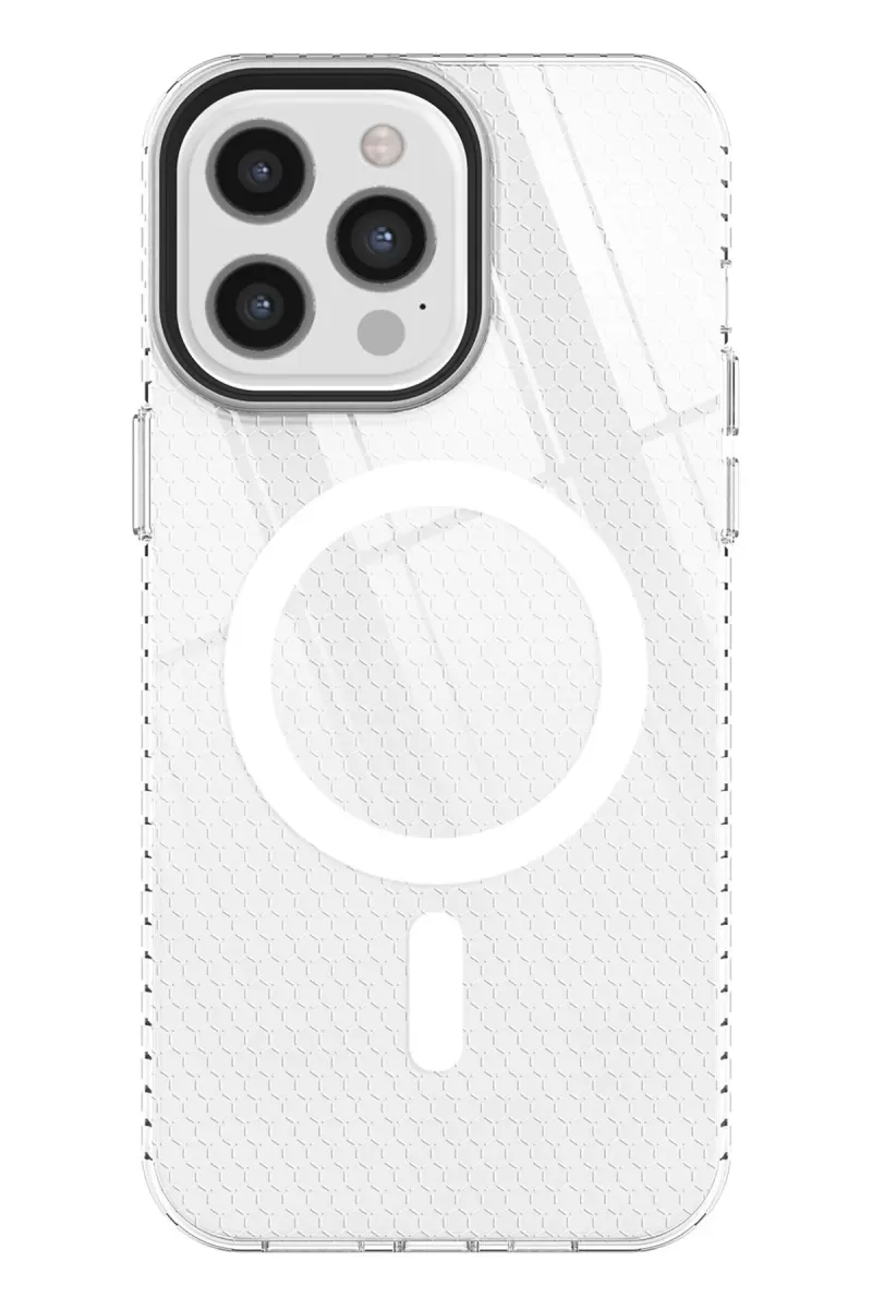 Newface Apple iPhone 12 Pro Max Kılıf Beta Magneticsafe Silikon - Şeffaf
