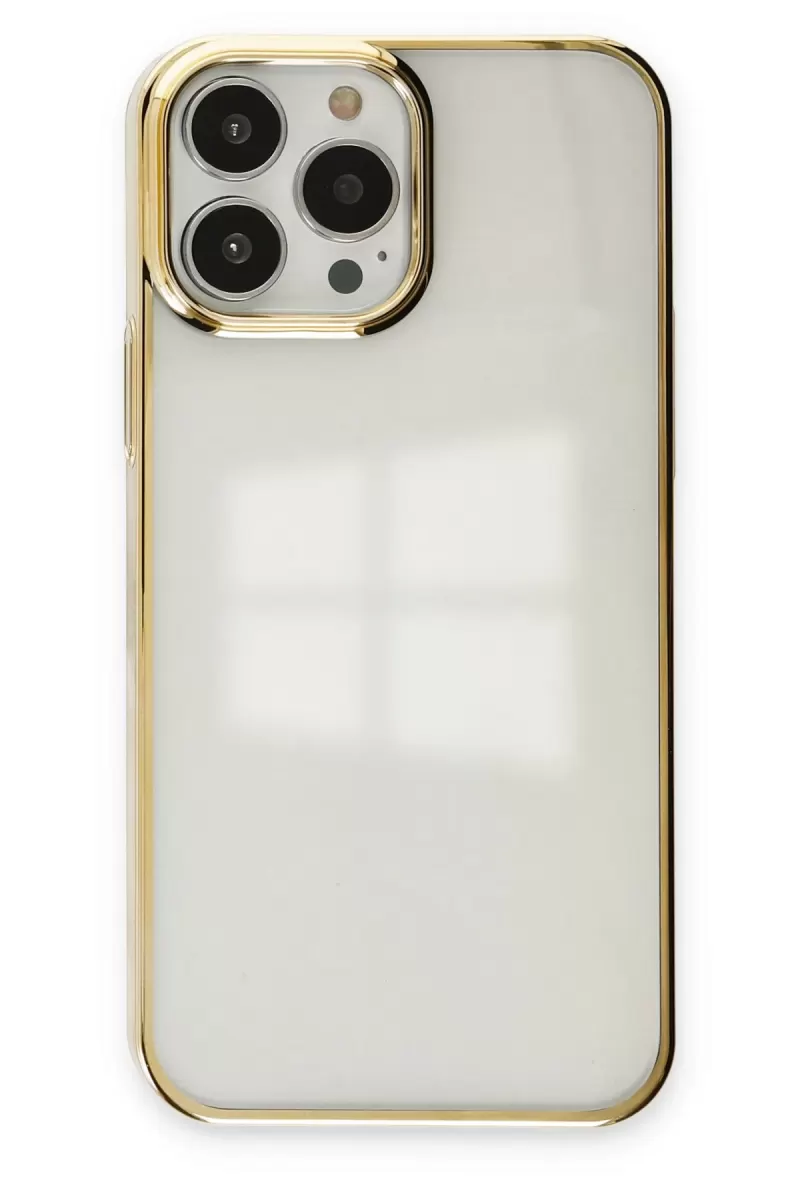 Newface Apple iPhone 13 Pro Kılıf Element Silikon - Gold