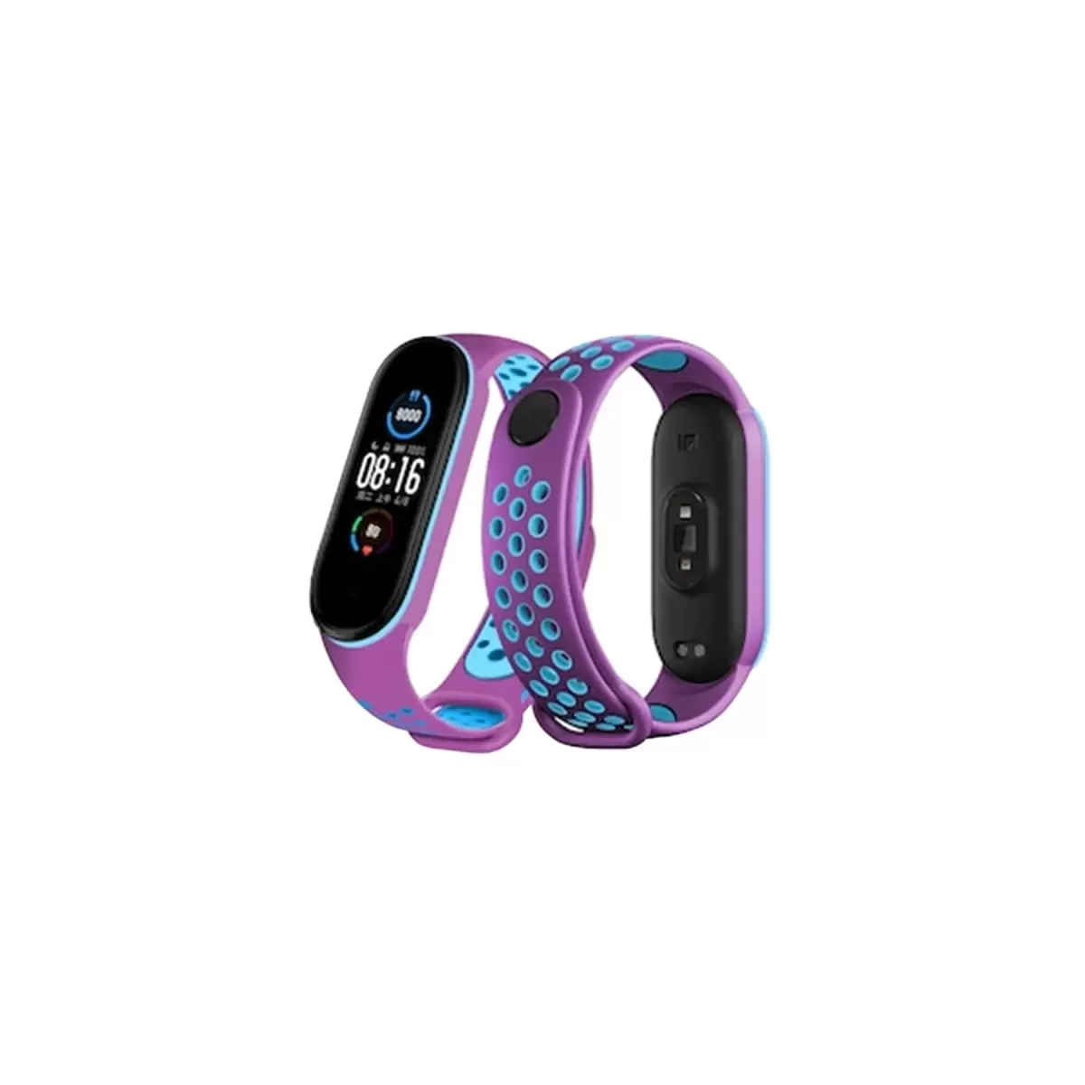 Newface Xiaomi Mi Band 4 Spor Delikli Kordon - Mor-Mavi