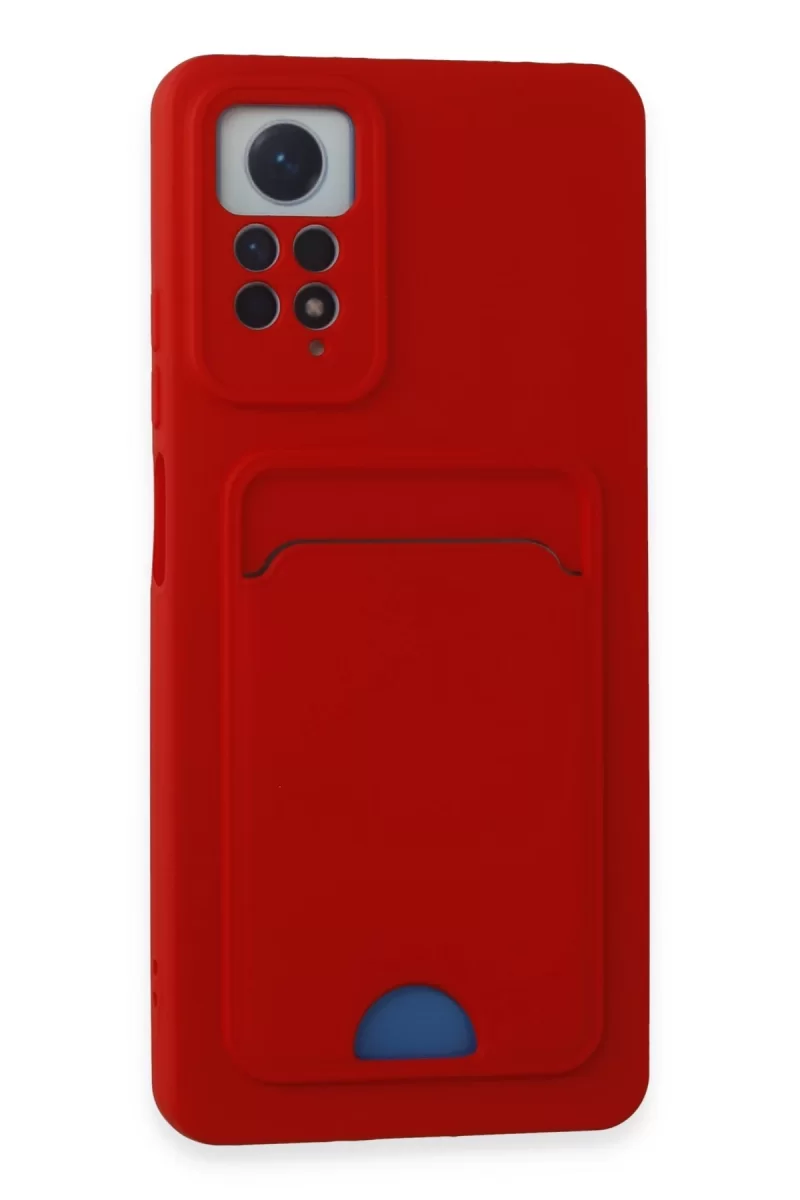 Newface Xiaomi Redmi Note 12 Pro 4G Kılıf Kelvin Kartvizitli Silikon - Kırmızı