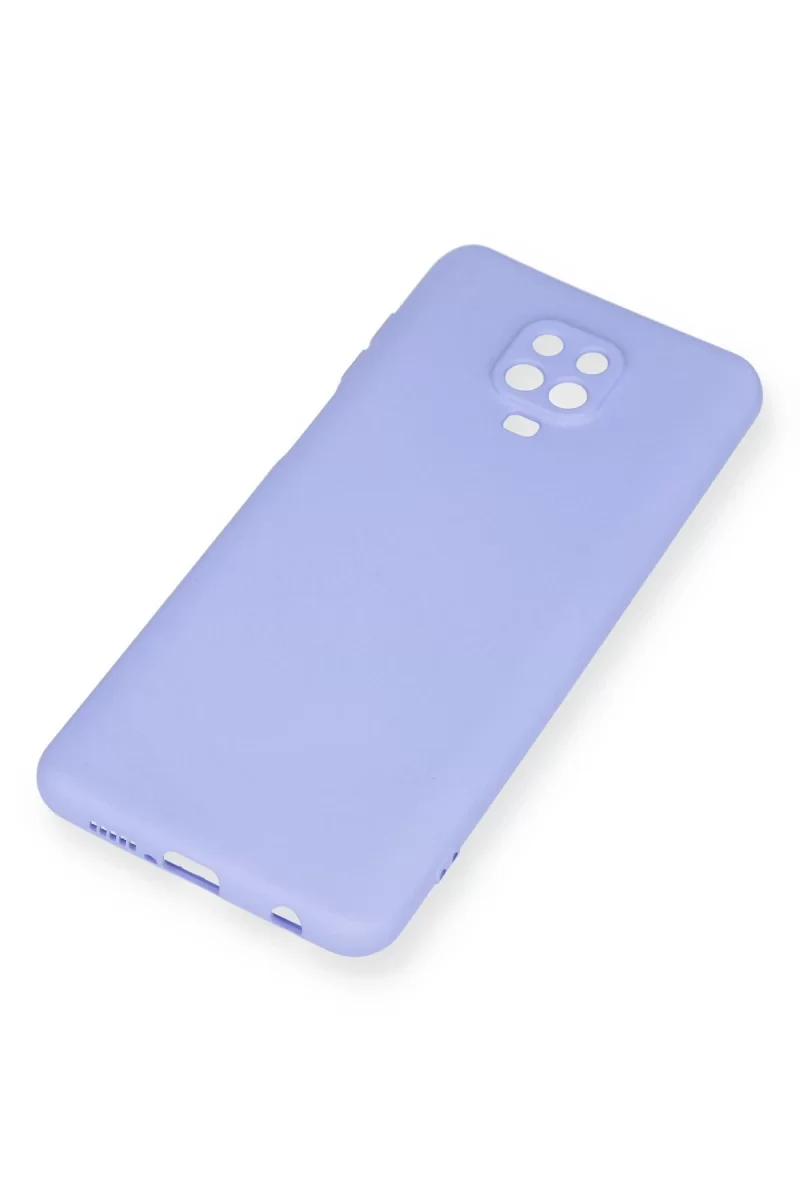 Newface Xiaomi Redmi Note 9 Pro Kılıf Nano içi Kadife Silikon - Lila