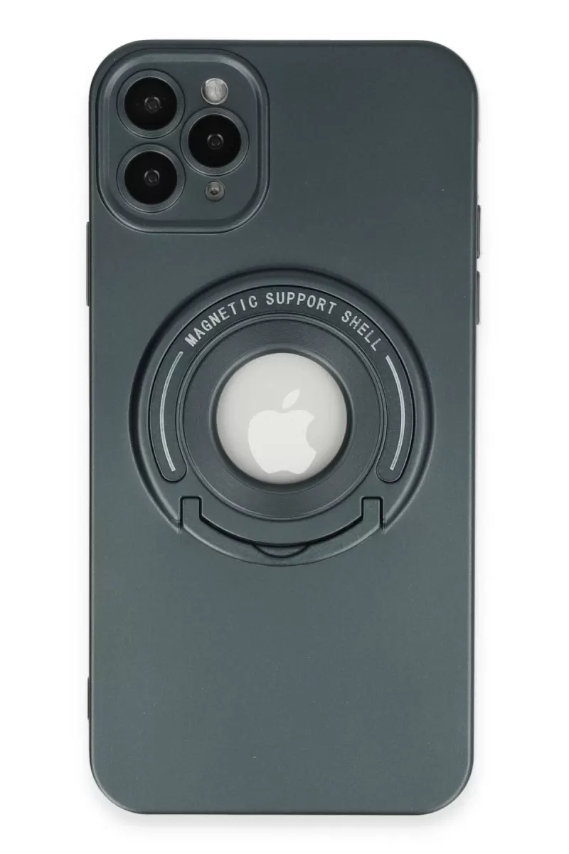 Newface Apple iPhone 12 Pro Kılıf Lukka Magneticsafe Kapak - Koyu Yeşil