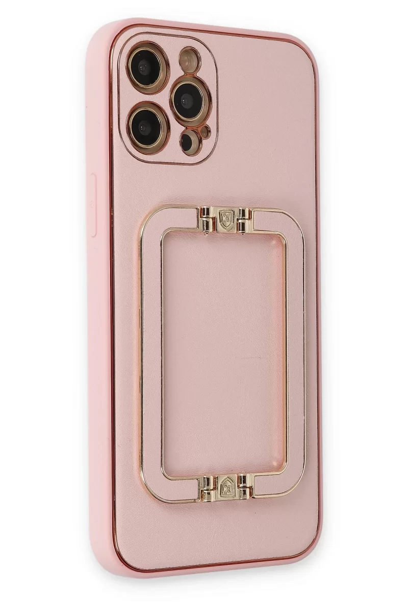 Newface Apple iPhone 12 Pro Kılıf Coco Elit Kapak - Pembe
