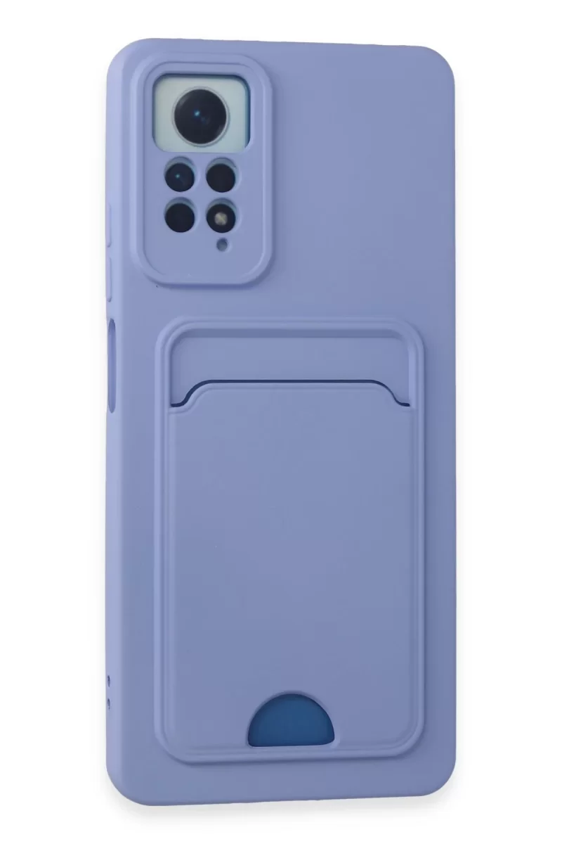 Newface Xiaomi Redmi Note 12 Pro 4G Kılıf Kelvin Kartvizitli Silikon - Lila