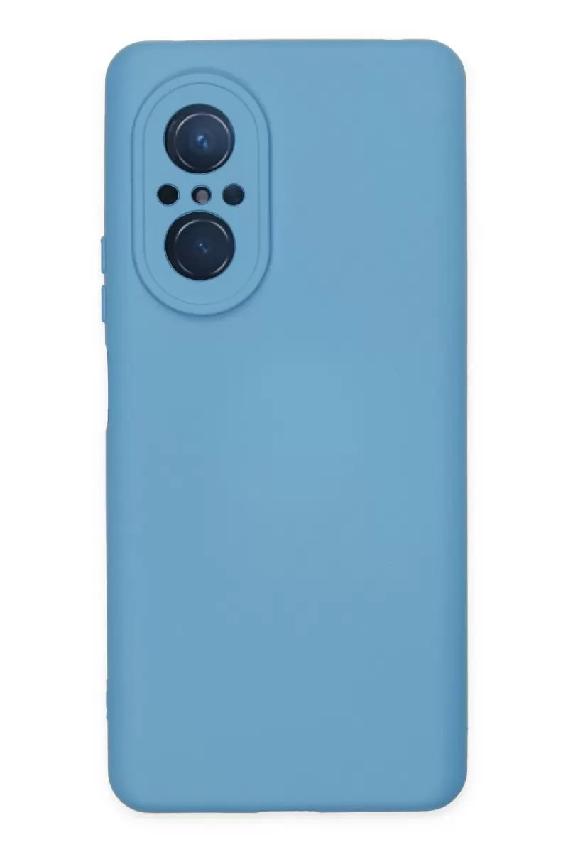 Newface Huawei Nova 9 SE Kılıf Nano içi Kadife Silikon - Mavi