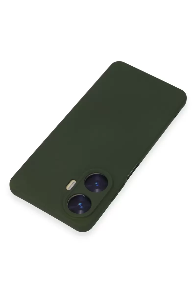 Newface Realme C55 Kılıf Nano içi Kadife Silikon - Koyu Yeşil