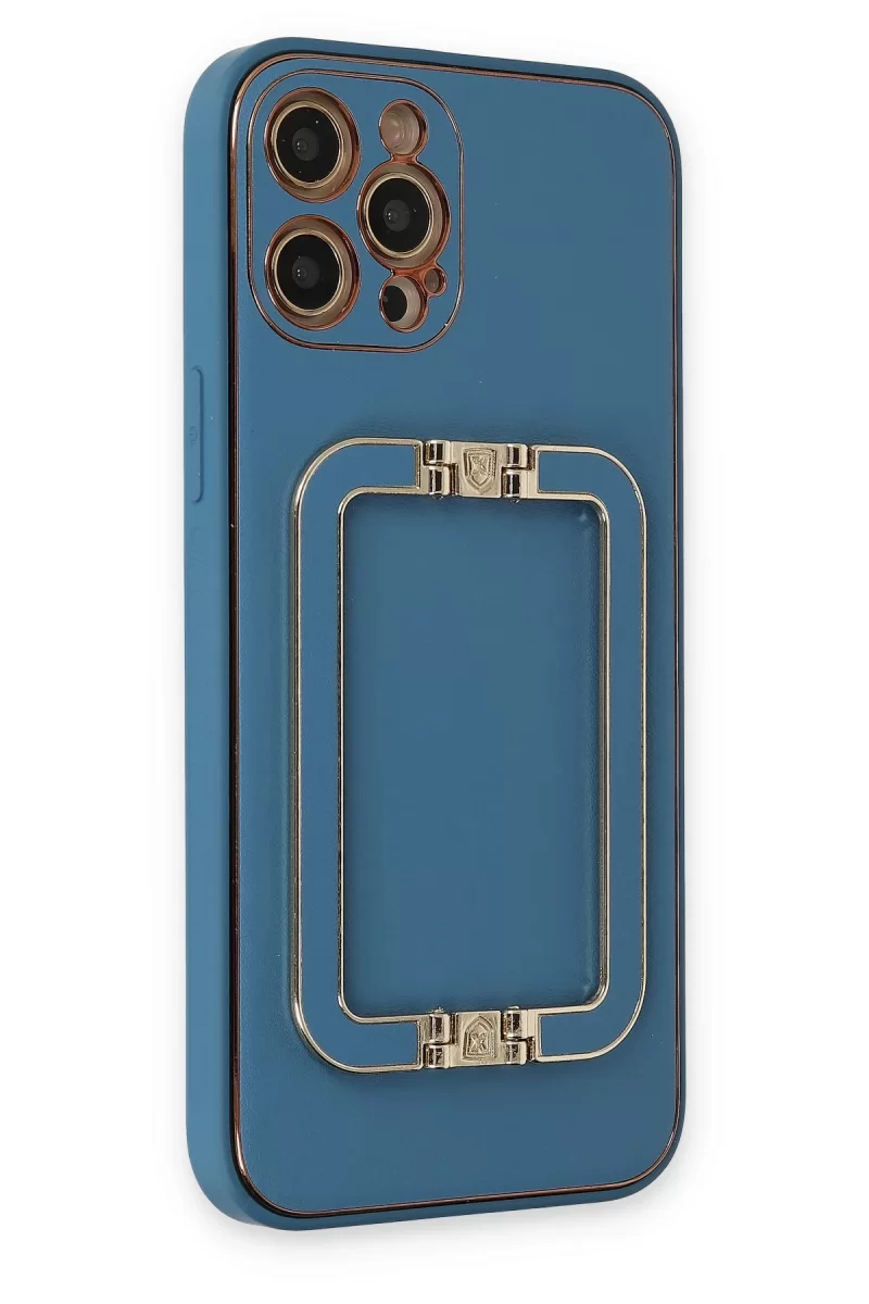 Newface Apple iPhone 12 Pro Kılıf Coco Elit Kapak - Mavi