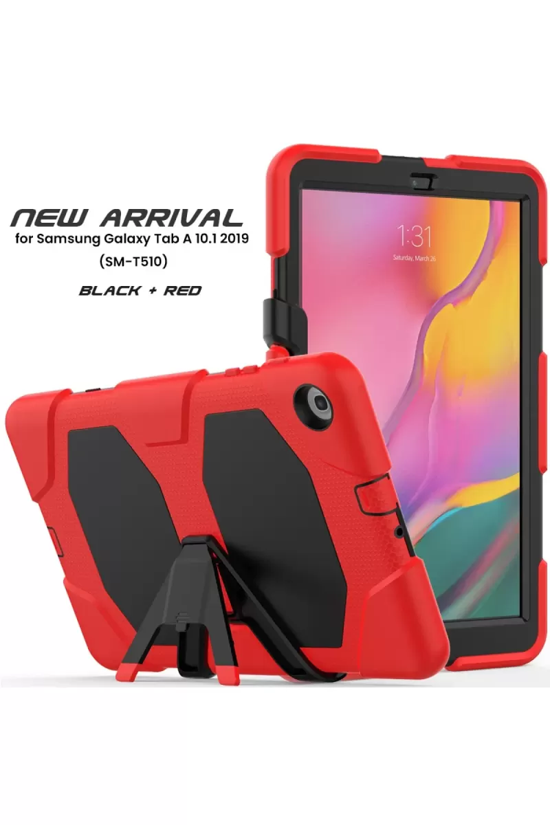 Newface Samsung Galaxy T510 Tab A 10.1 Kılıf Griffin Tablet Kapak - Kırmızı