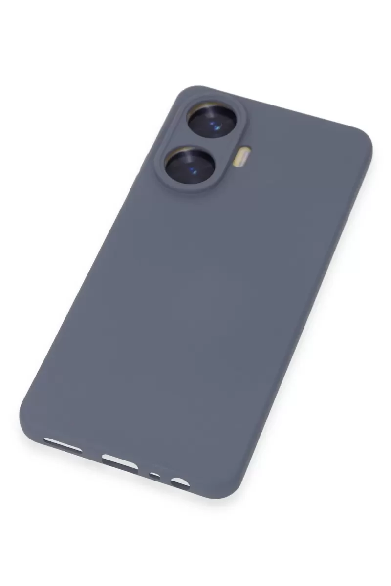 Newface Realme C55 Kılıf Nano içi Kadife Silikon - Gri