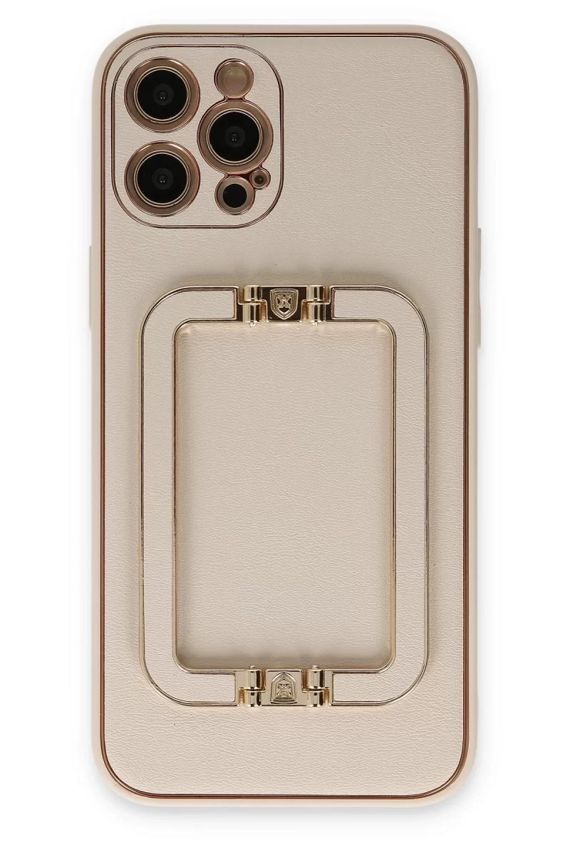 Newface Apple iPhone 12 Pro Kılıf Coco Elit Kapak - Gold