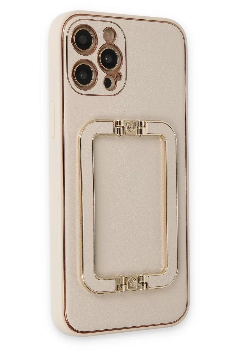 Newface Apple iPhone 12 Pro Kılıf Coco Elit Kapak - Gold