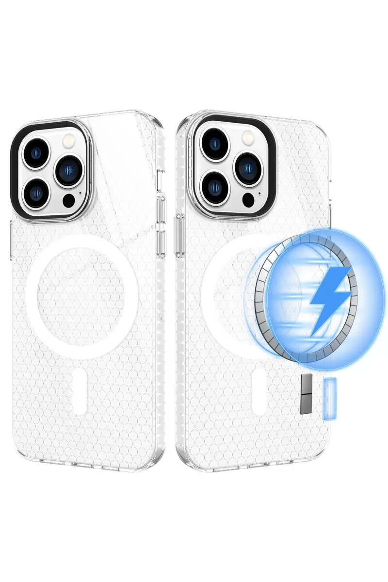 Newface Apple iPhone 13 Pro Kılıf Beta Magneticsafe Silikon - Şeffaf