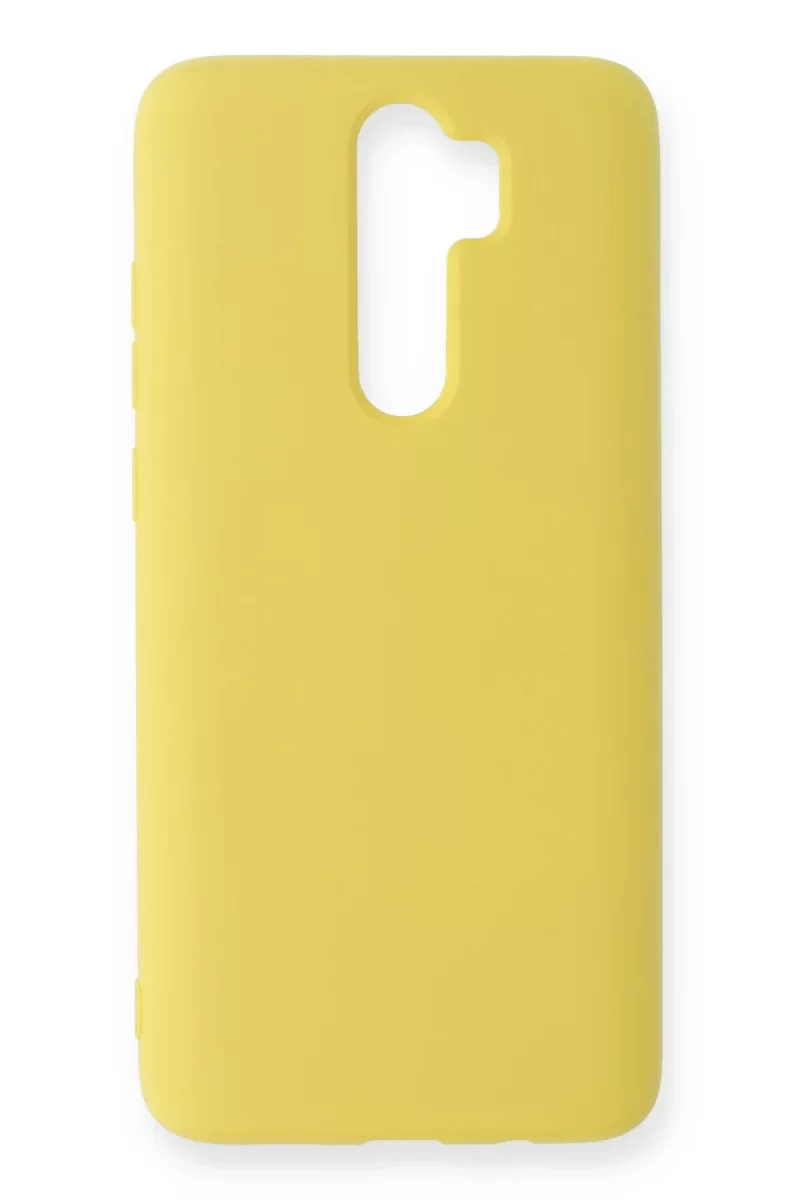 Newface Xiaomi Redmi Note 8 Pro Kılıf Nano içi Kadife Silikon - Sarı