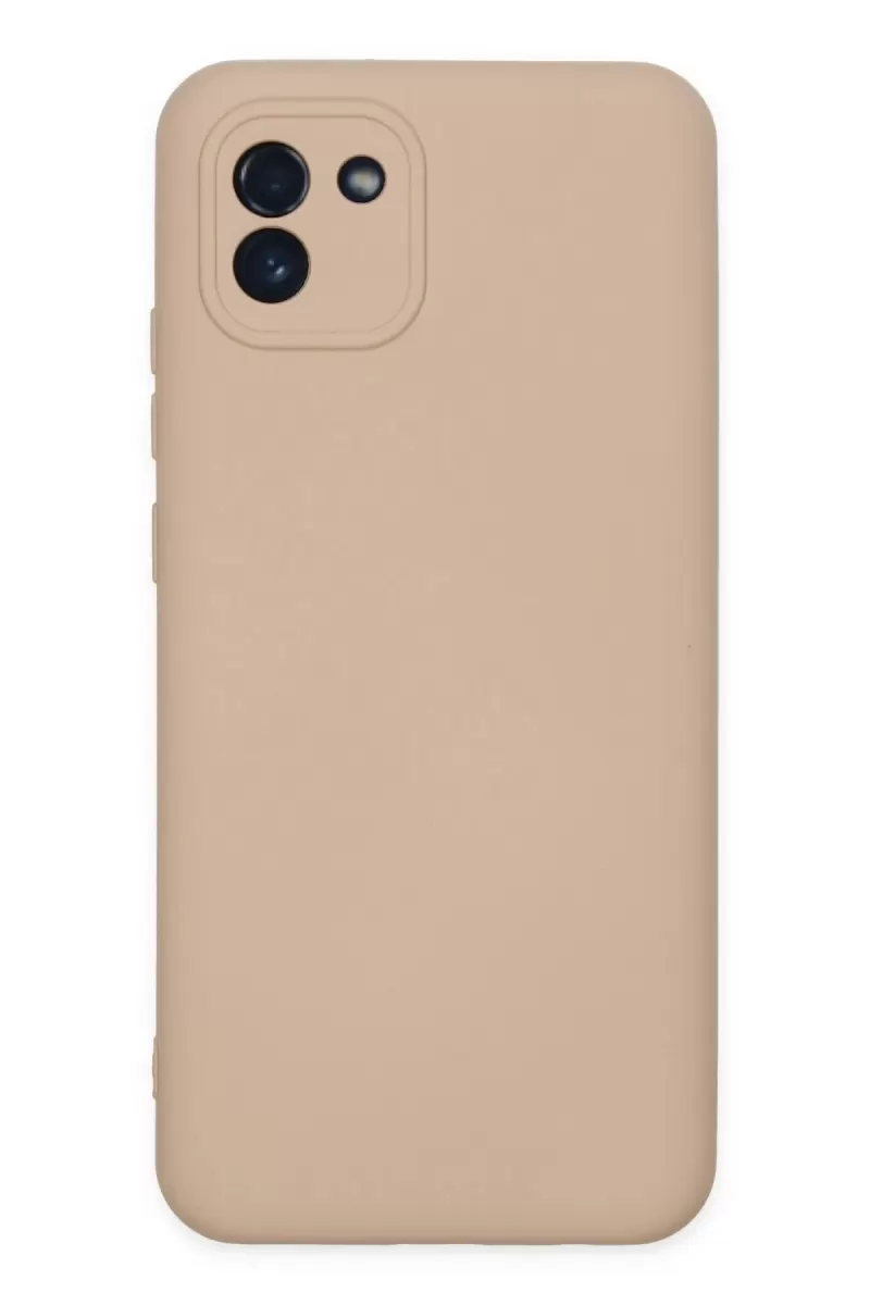 Newface Samsung Galaxy A03 Kılıf Nano içi Kadife Silikon - Pudra