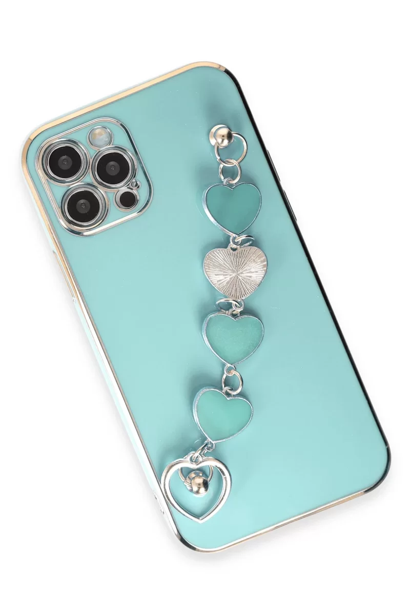 Newface Apple iPhone 12 Pro Max Kılıf Esila Silikon - Su Yeşili