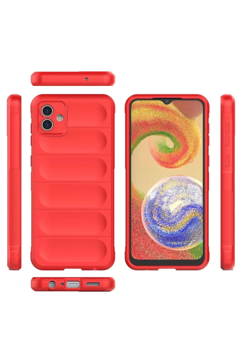 Newface Samsung Galaxy A04E Kılıf Optimum Silikon - Kırmızı
