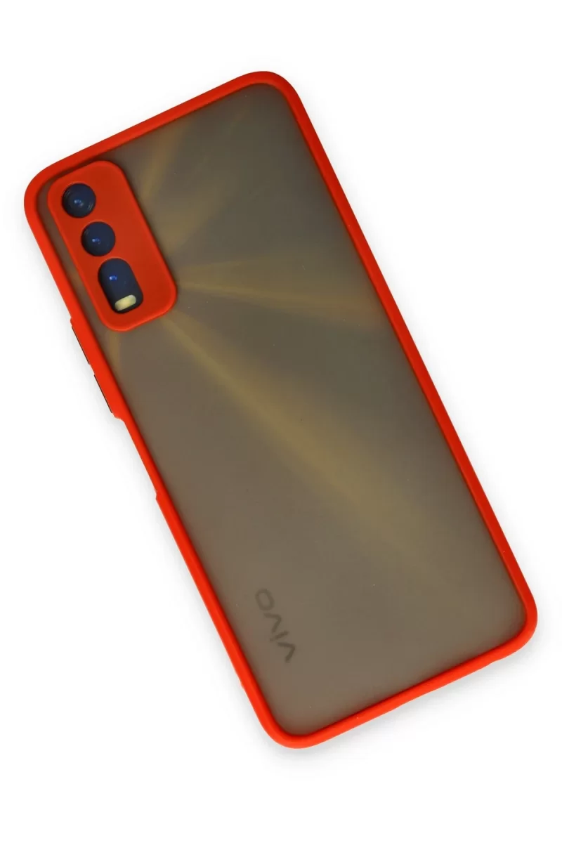Newface Vivo Y11S Kılıf Montreal Silikon Kapak - Kırmızı