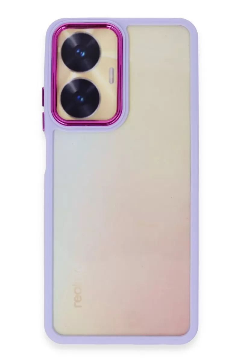 Newface Realme C55 Kılıf Dora Kapak - Lila