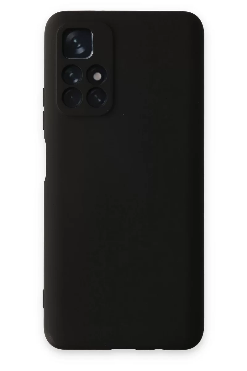 Newface Xiaomi Redmi Note 11T Kılıf Nano içi Kadife Silikon - Siyah