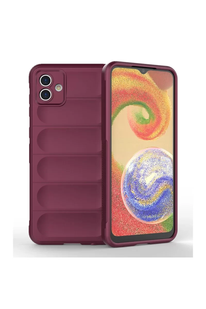 Newface Samsung Galaxy A04E Kılıf Optimum Silikon - Bordo
