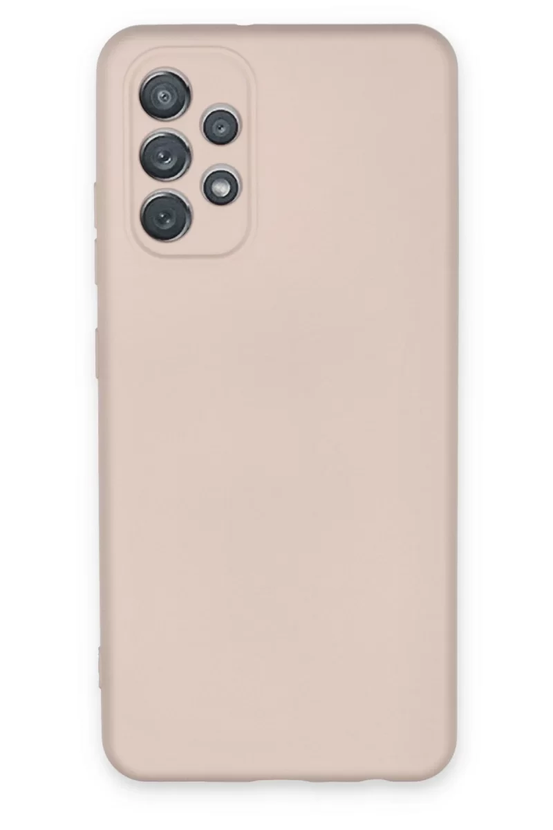 Newface Samsung Galaxy A72 Kılıf Nano içi Kadife Silikon - Pudra