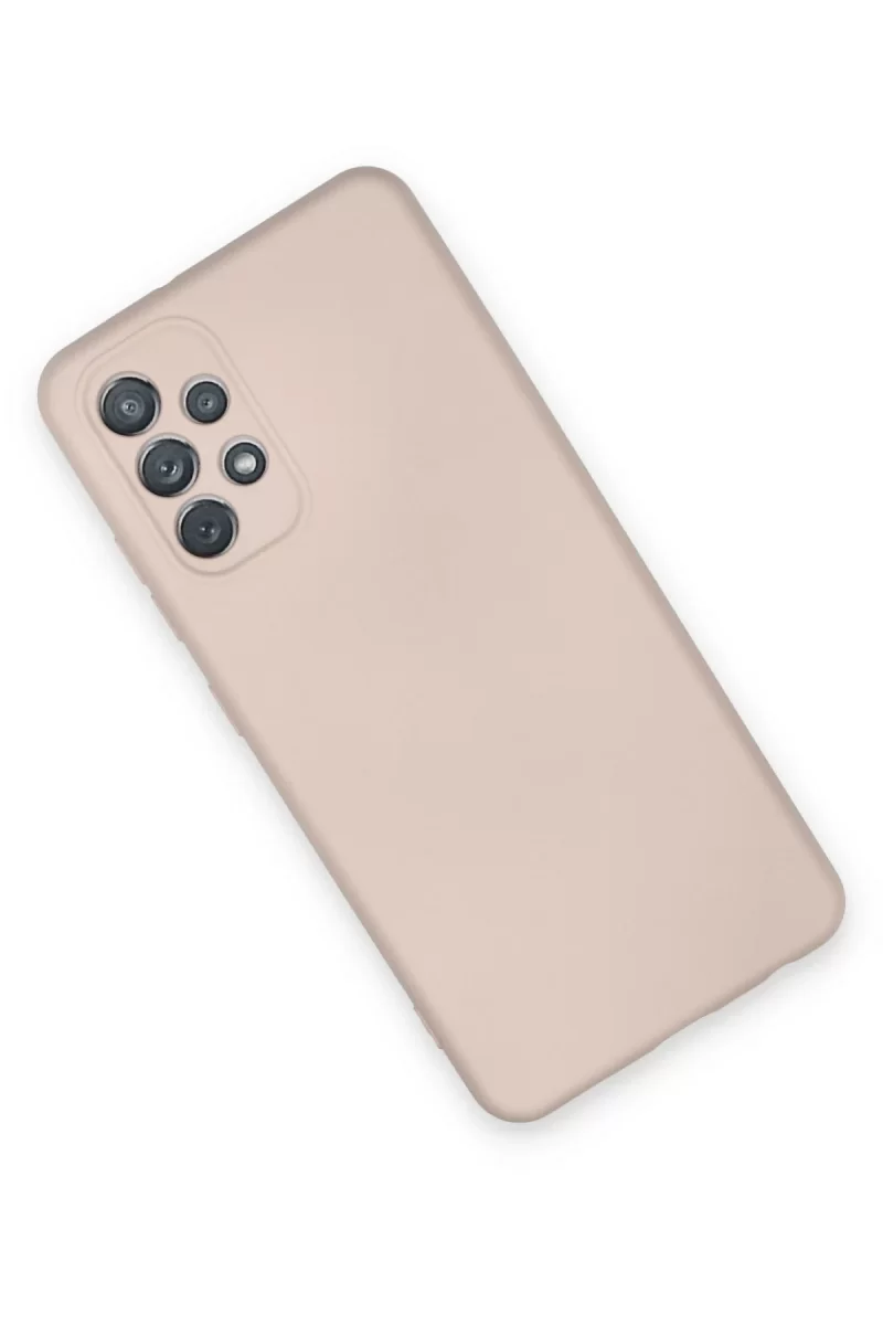 Newface Samsung Galaxy A72 Kılıf Nano içi Kadife Silikon - Pudra