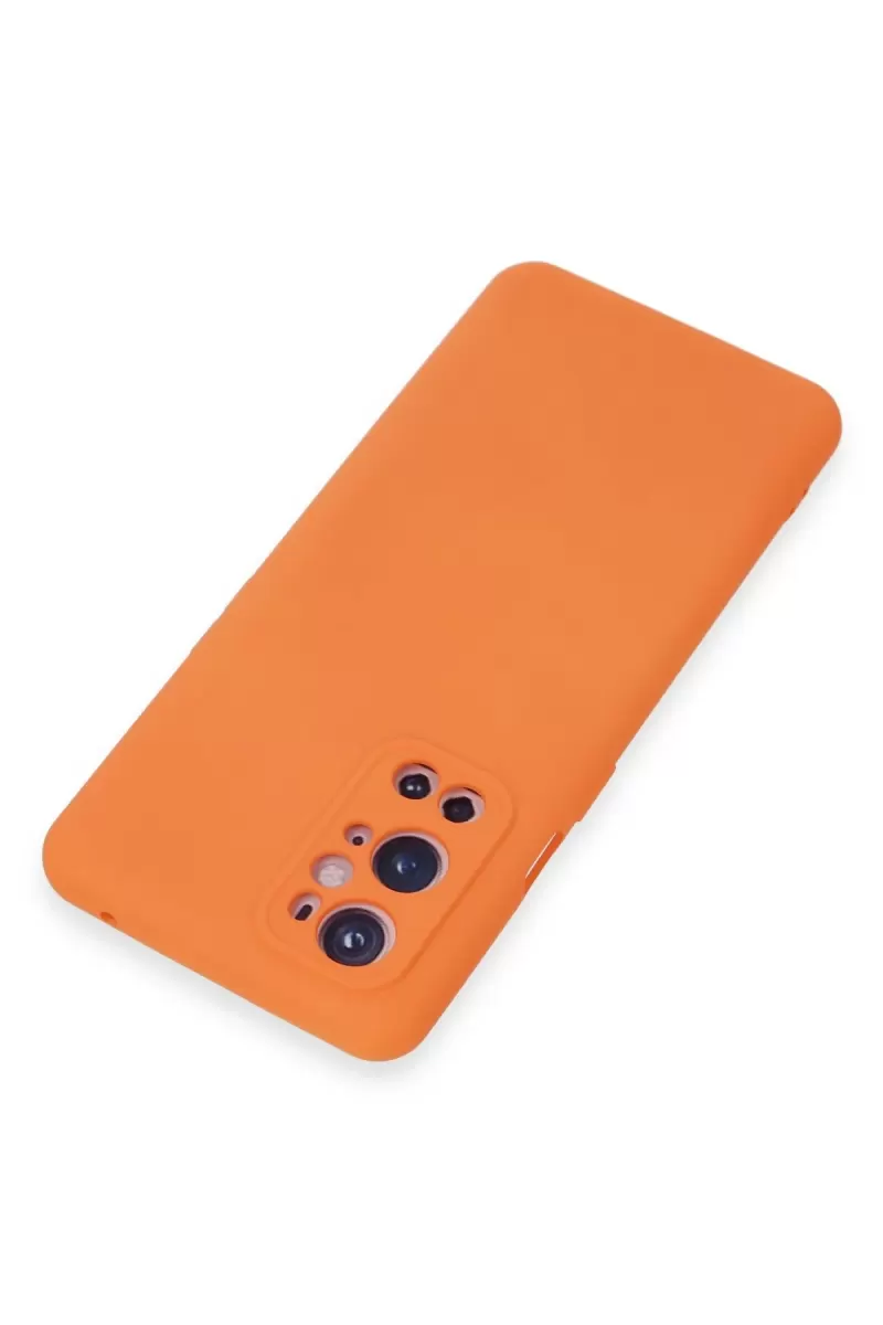 Newface One Plus 9 Pro Kılıf Nano içi Kadife Silikon - Turuncu
