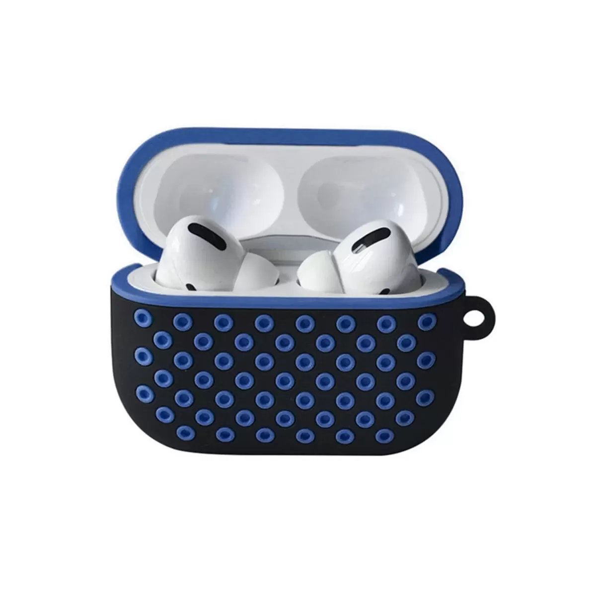 Newface Apple Airpods Pro 2 (2.nesil) Spor Delikli Kılıf - Siyah-Mavi