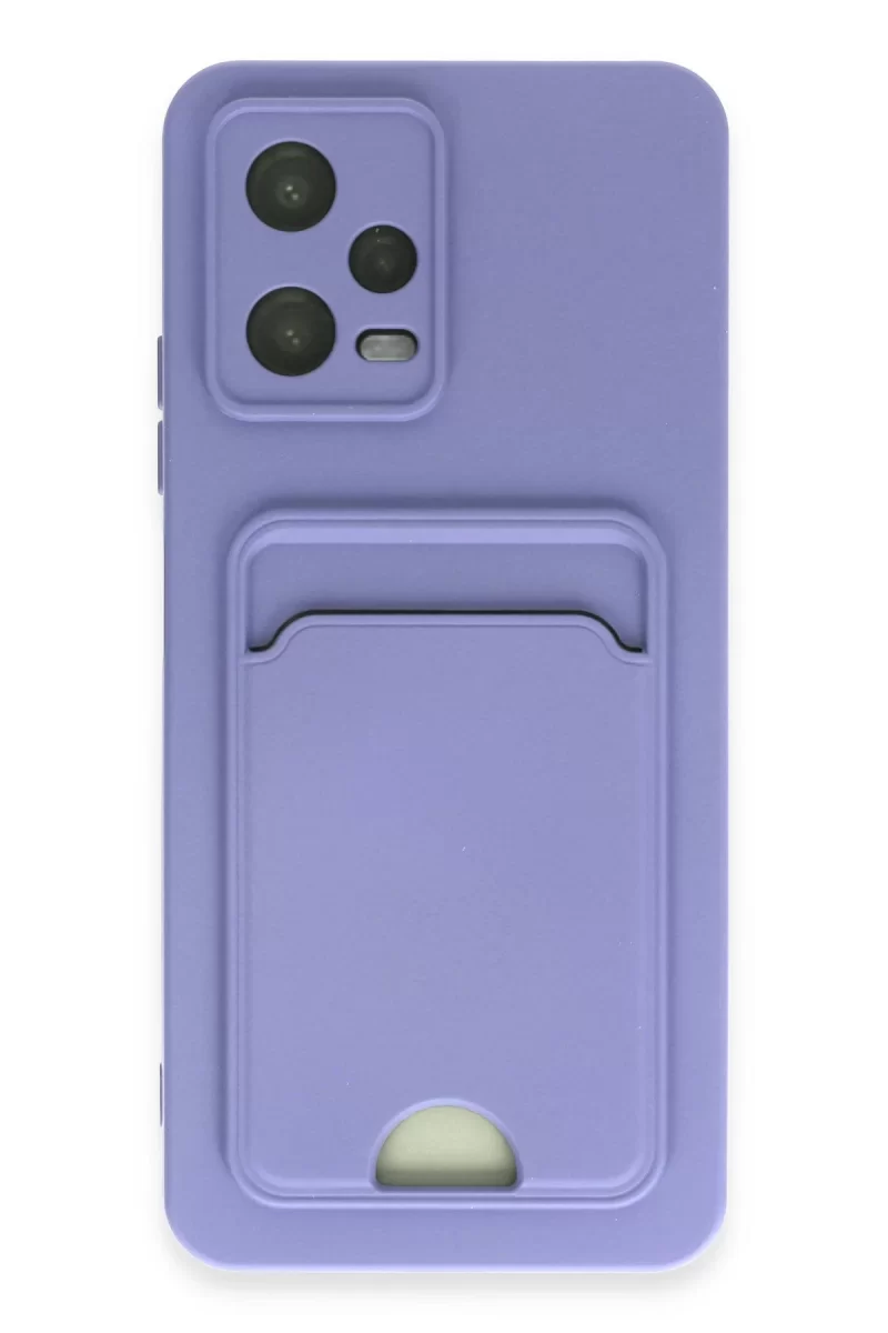Newface Xiaomi Redmi Note 12 4G Kılıf Kelvin Kartvizitli Silikon - Lila