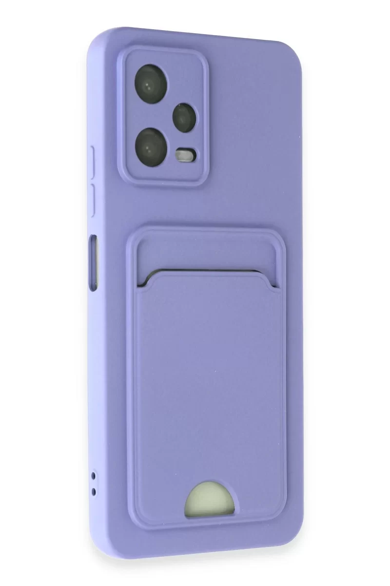 Newface Xiaomi Redmi Note 12 4G Kılıf Kelvin Kartvizitli Silikon - Lila
