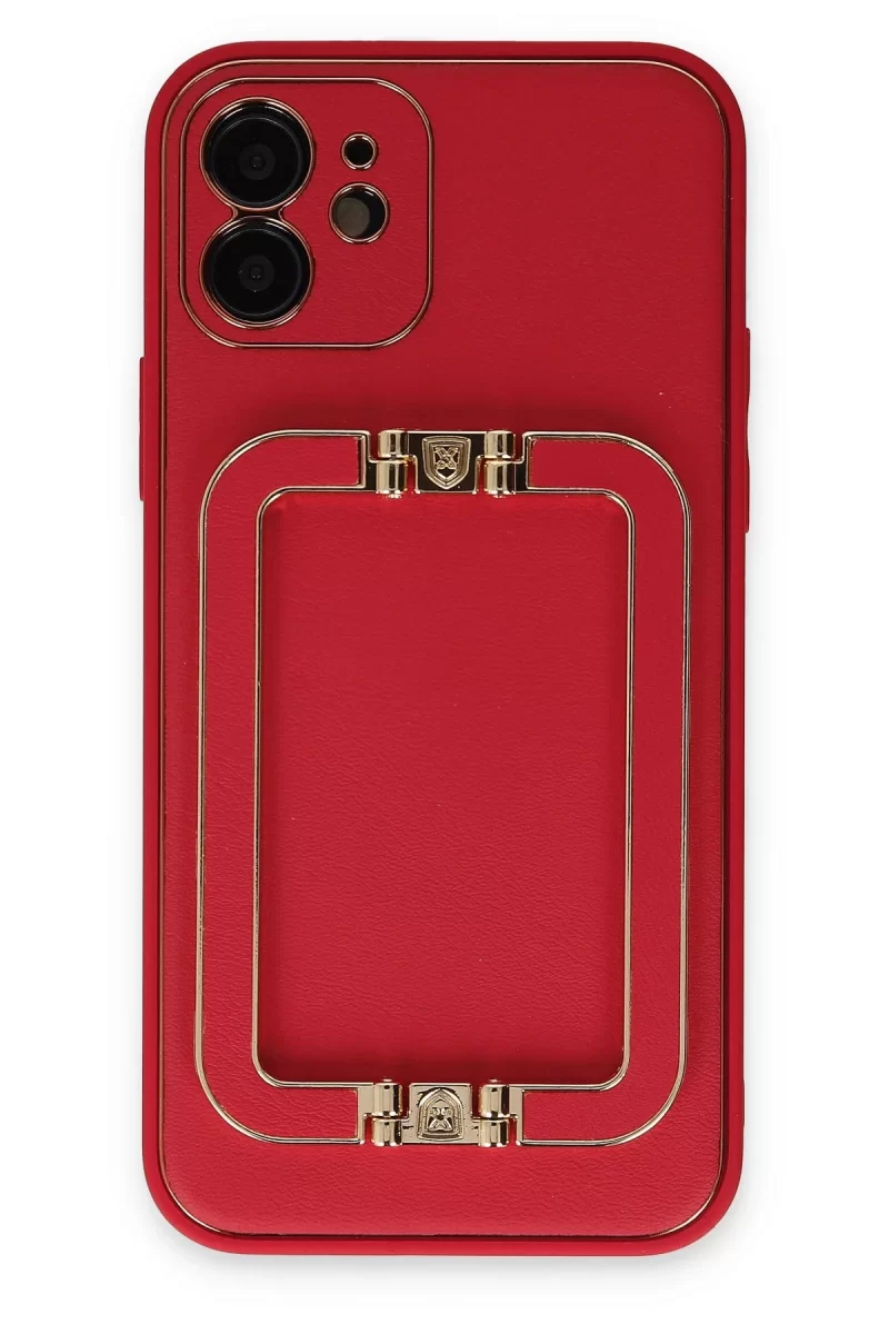 Newface Apple iPhone 12 Kılıf Coco Elit Kapak - Kırmızı