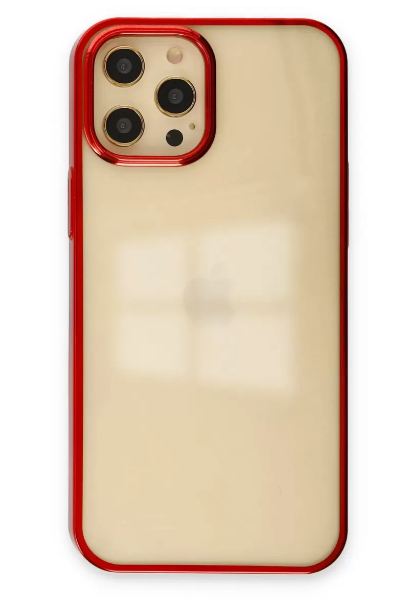 Newface Apple iPhone 12 Pro Max Kılıf Element Silikon - Kırmızı