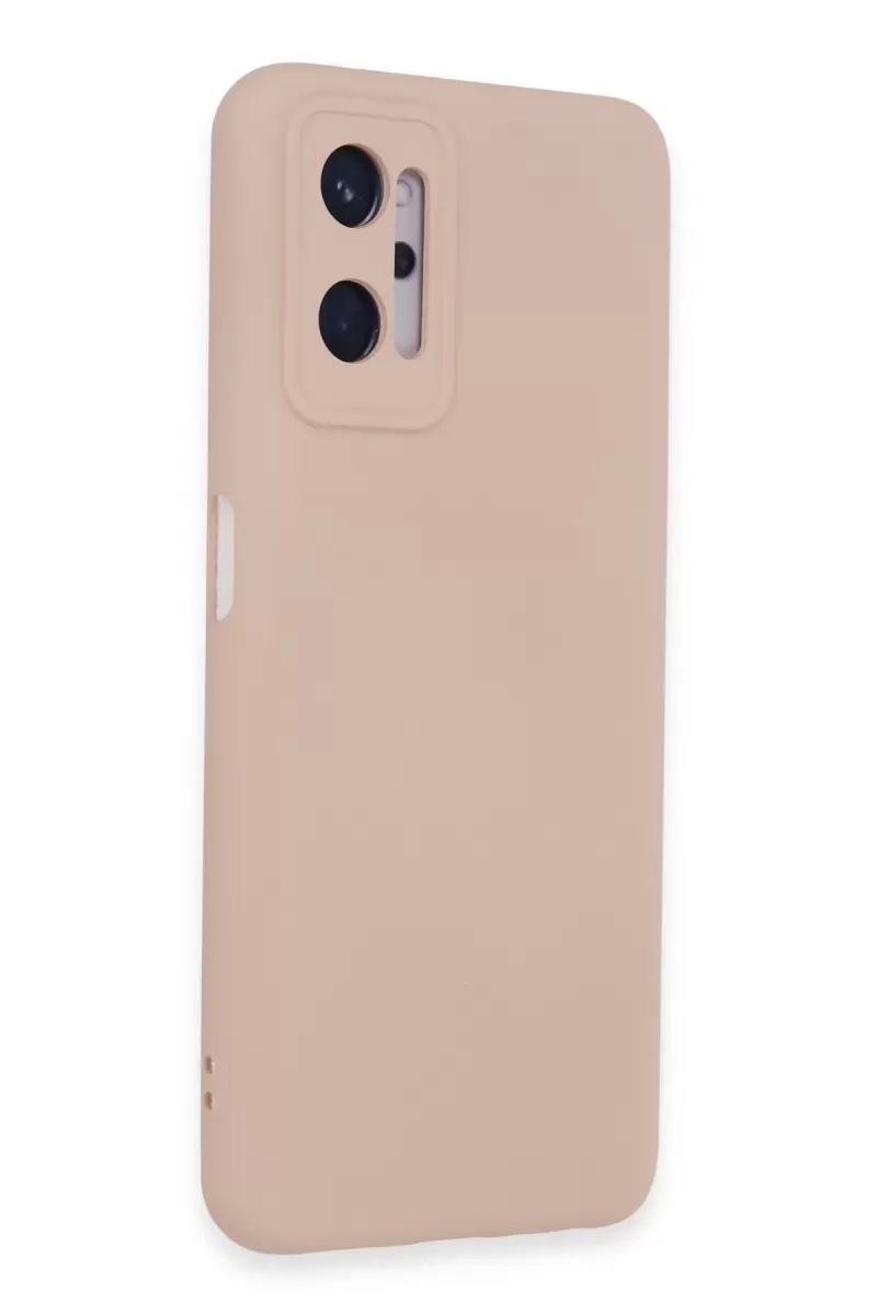 Newface Realme 9i 4G Kılıf Nano içi Kadife Silikon - Pudra
