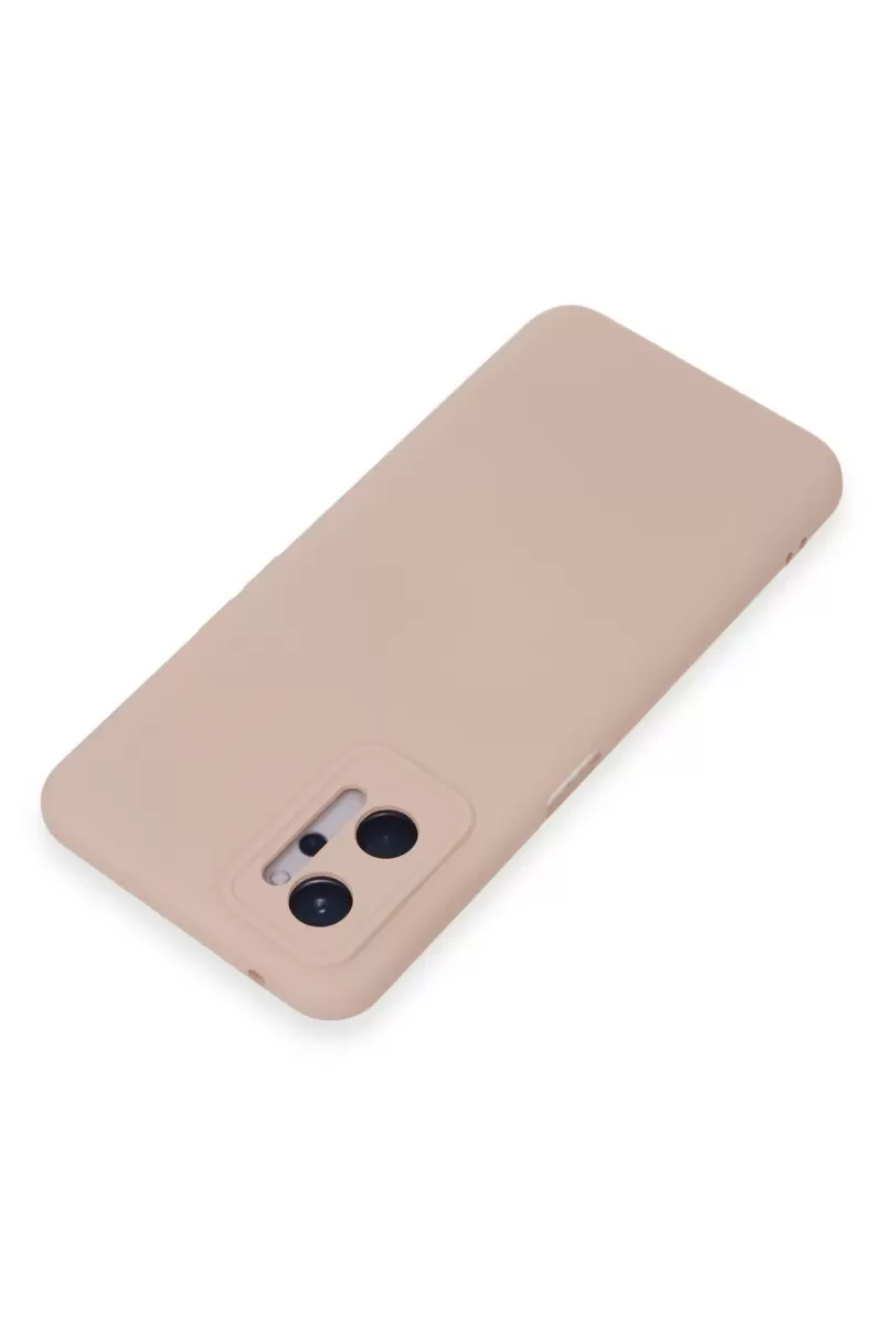 Newface Realme 9i 4G Kılıf Nano içi Kadife Silikon - Pudra