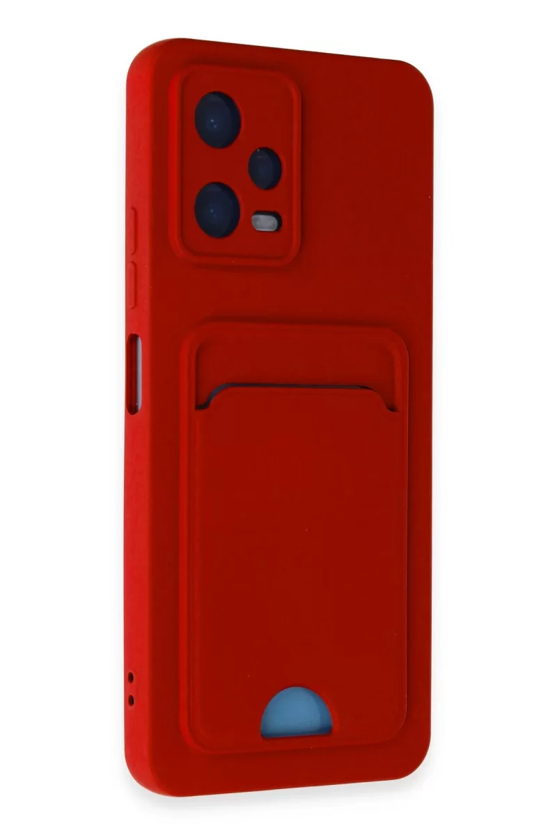 Newface Xiaomi Redmi Note 12 4G Kılıf Kelvin Kartvizitli Silikon - Kırmızı