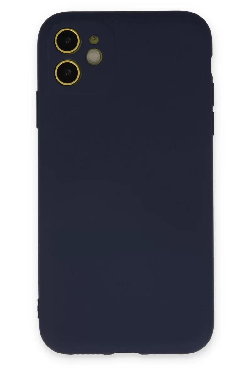 Newface Apple iPhone 11 Kılıf Nano içi Kadife Silikon - Lacivert