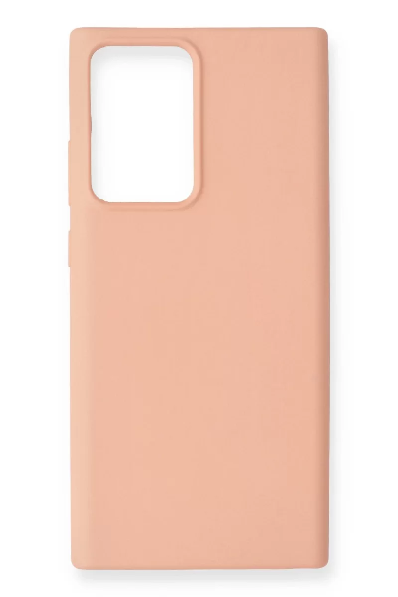 Newface Samsung Galaxy Note 20 Ultra Kılıf Nano içi Kadife Silikon - Pudra