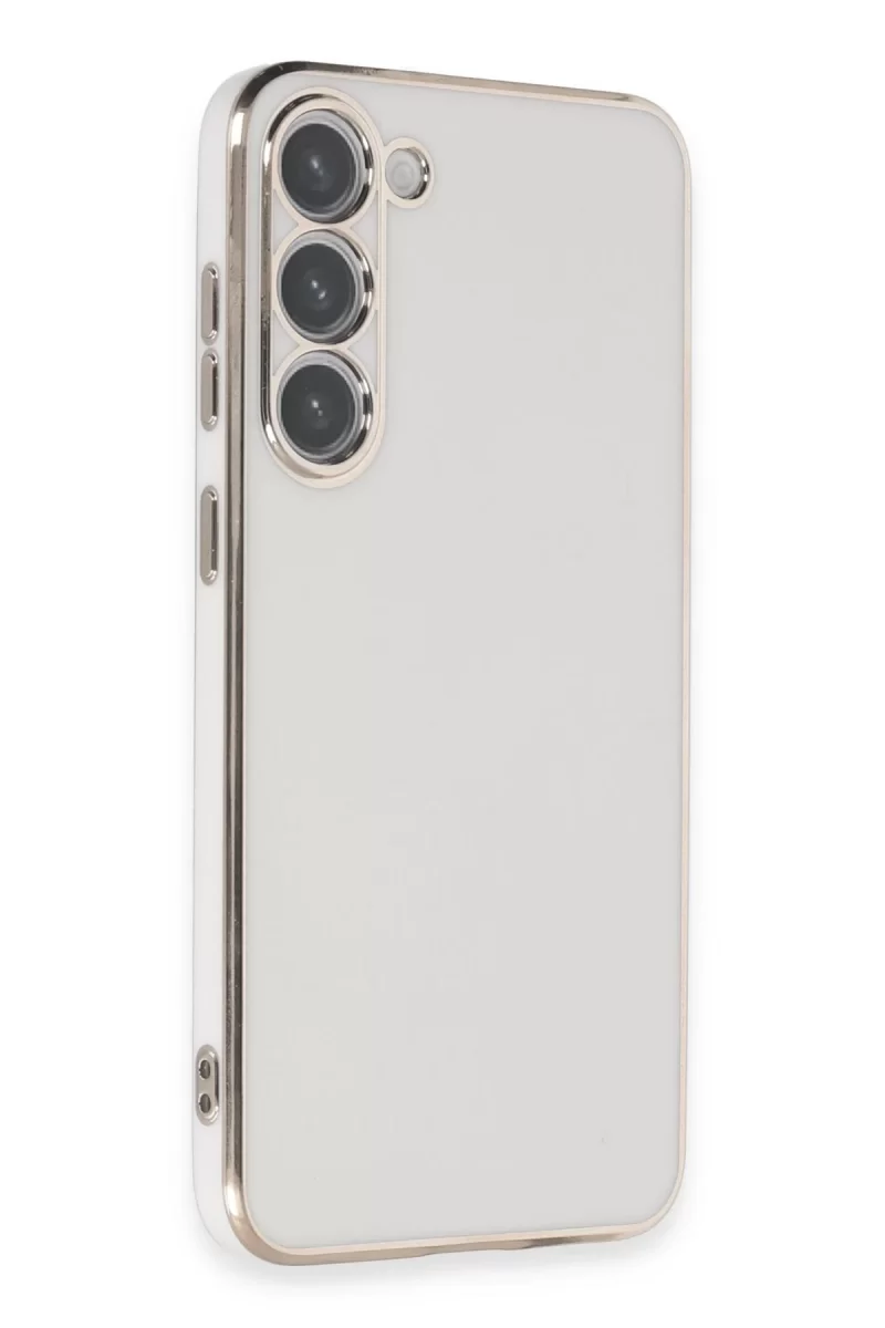 Newface Samsung Galaxy S23 Kılıf Volet Silikon - Beyaz