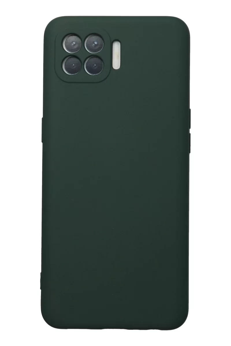 Newface Oppo Reno 4 Lite Kılıf Nano içi Kadife Silikon - Koyu Yeşil