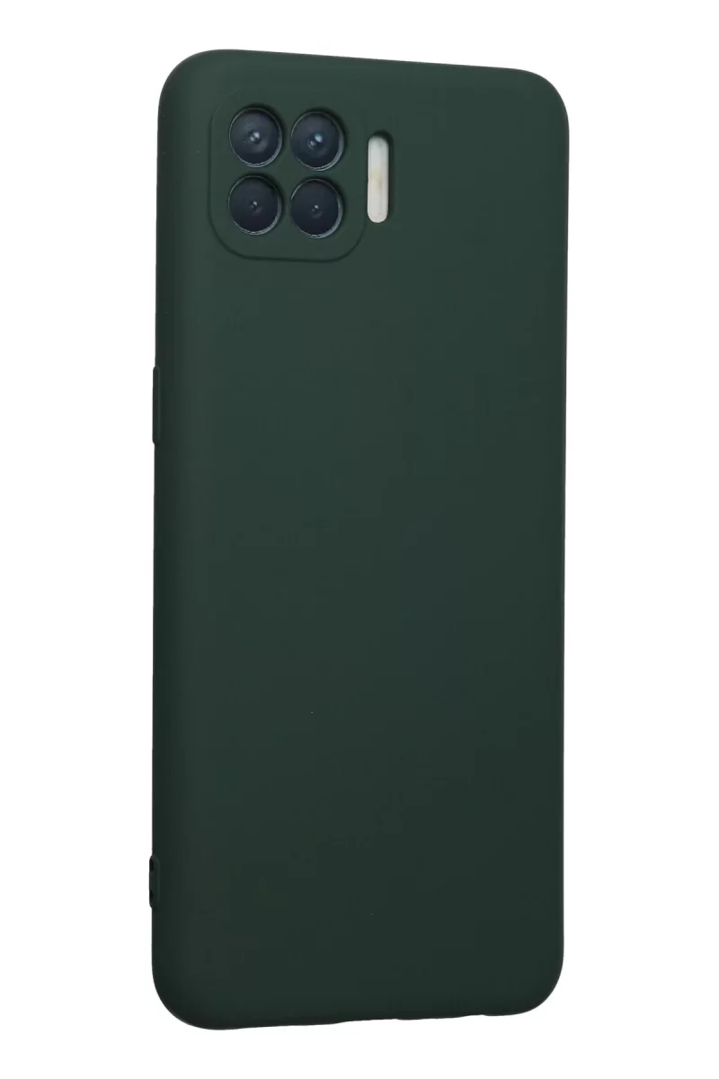 Newface Oppo Reno 4 Lite Kılıf Nano içi Kadife Silikon - Koyu Yeşil