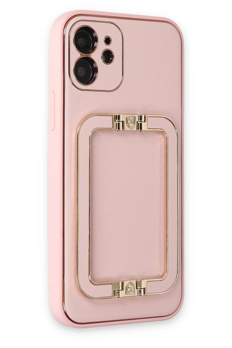 Newface Apple iPhone 12 Kılıf Coco Elit Kapak - Pembe