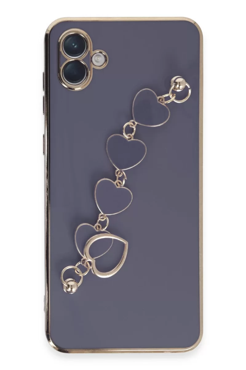 Newface Samsung Galaxy A04E Kılıf Esila Silikon - Gri