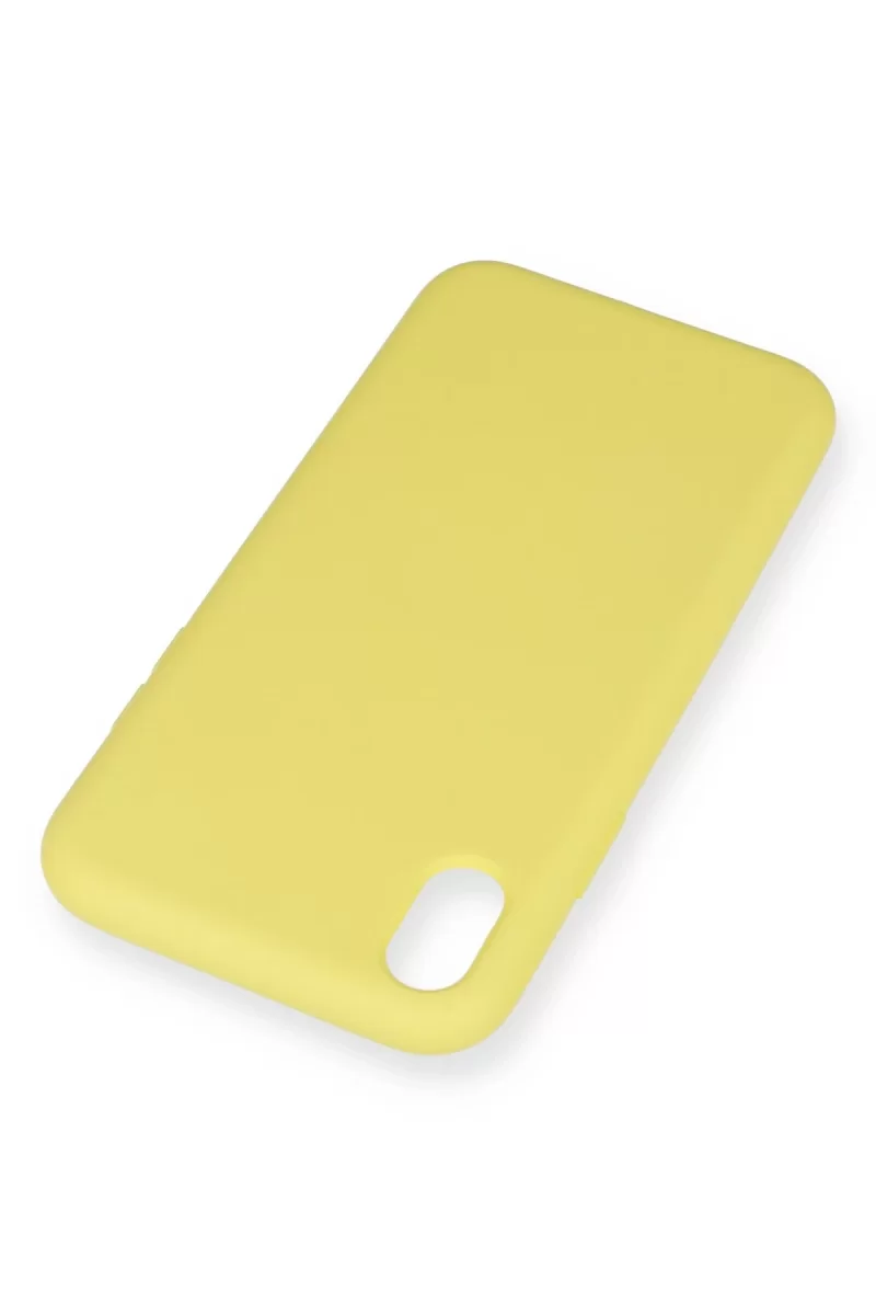 Newface Apple iPhone XR Kılıf Nano içi Kadife Silikon - Sarı