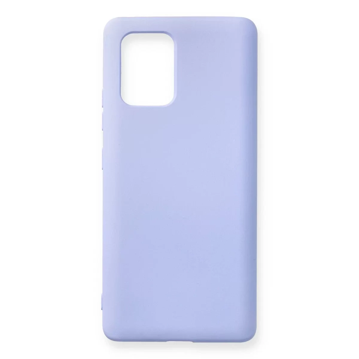 Newface Samsung Galaxy A91 / S10 Lite Kılıf Nano içi Kadife Silikon - Lila