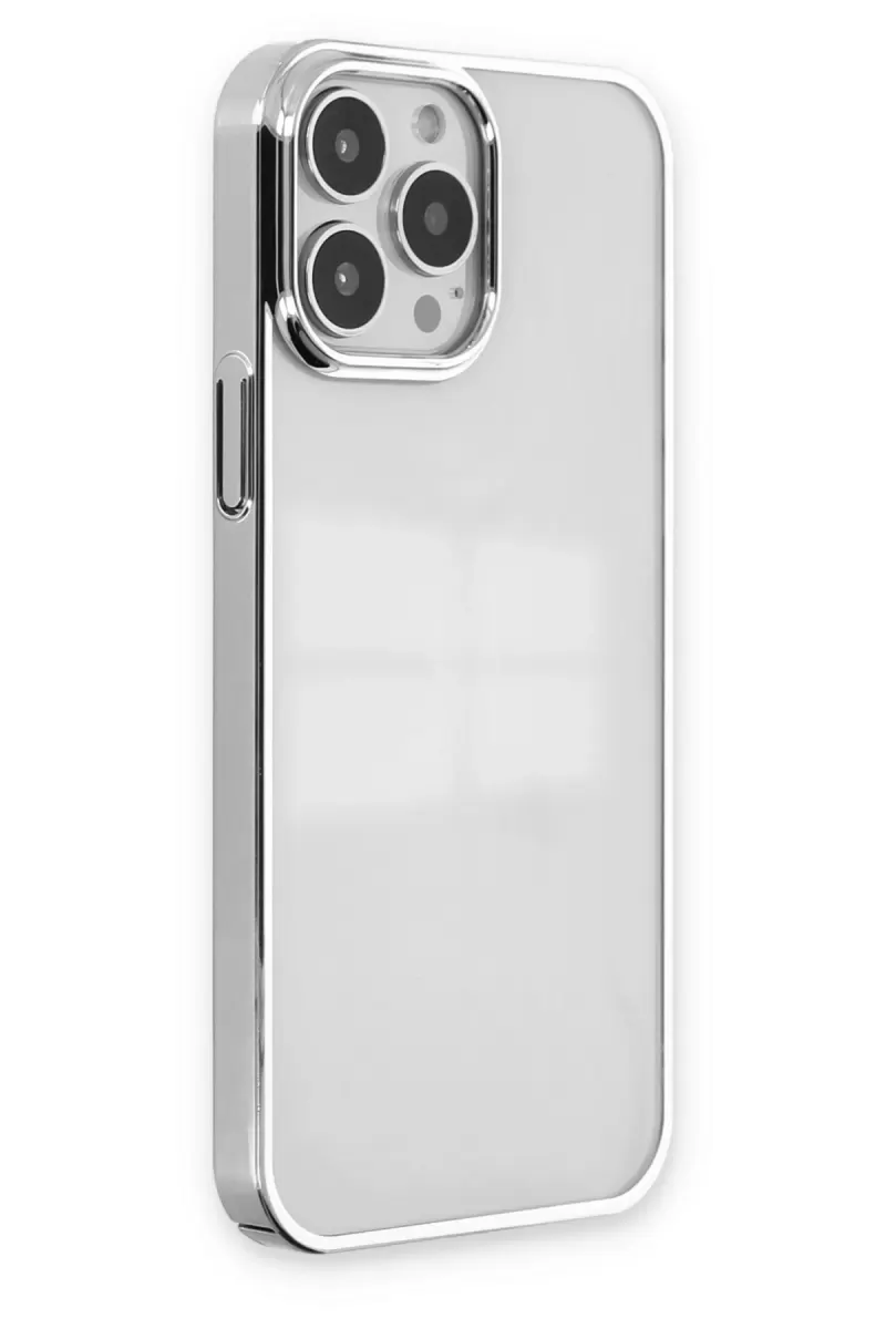 Newface Apple iPhone 14 Pro Kılıf Element Silikon - Gümüş