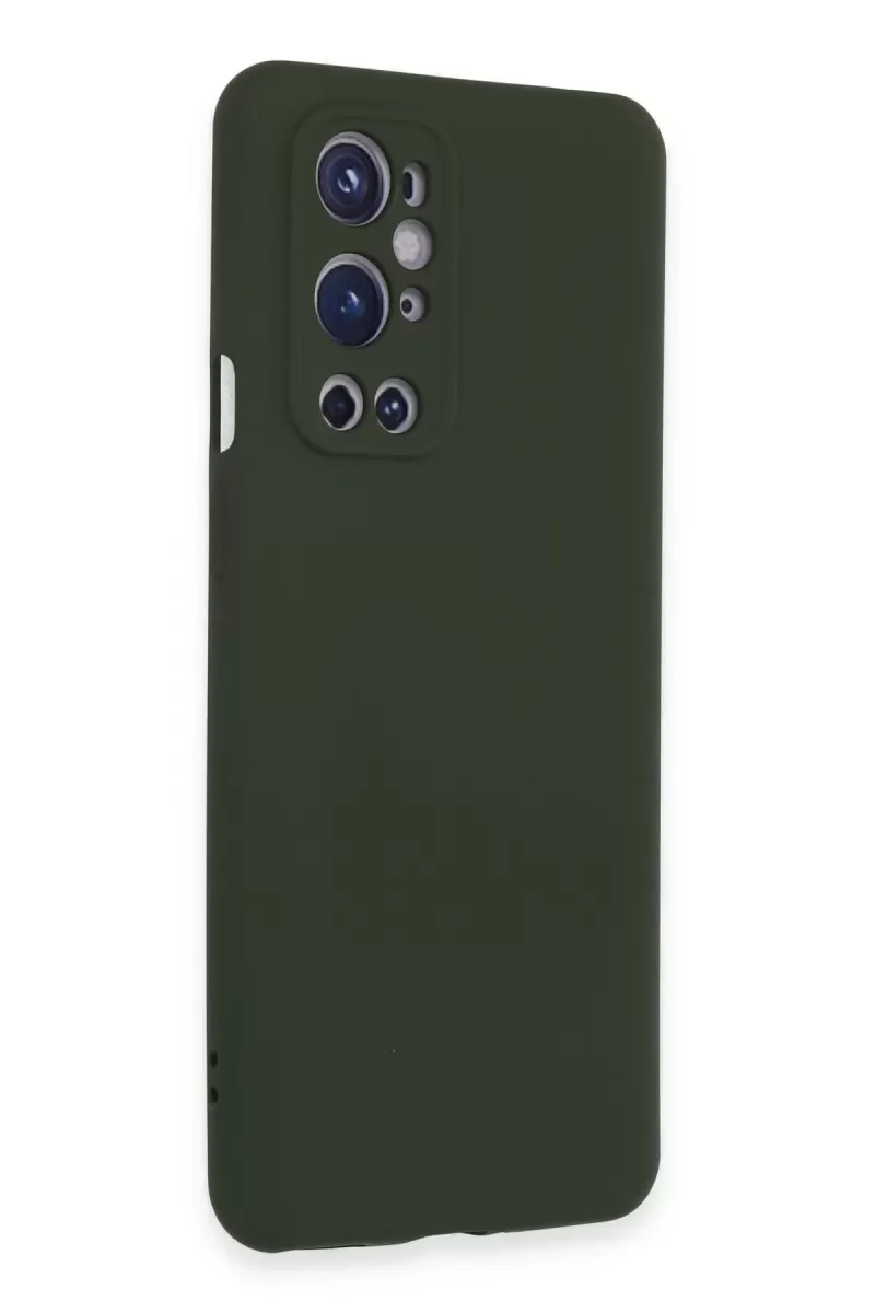 Newface One Plus 9 Pro Kılıf Nano içi Kadife Silikon - Koyu Yeşil