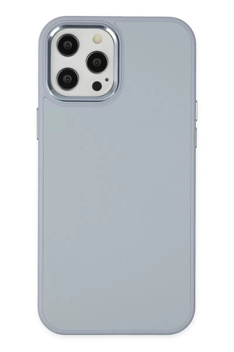 Newface Apple iPhone 12 Pro Max Kılıf Asya Deri Silikon - Sierra Blue