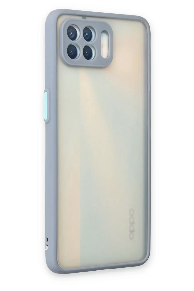 Newface Oppo Reno 4 Lite Kılıf Montreal Silikon Kapak - Gri