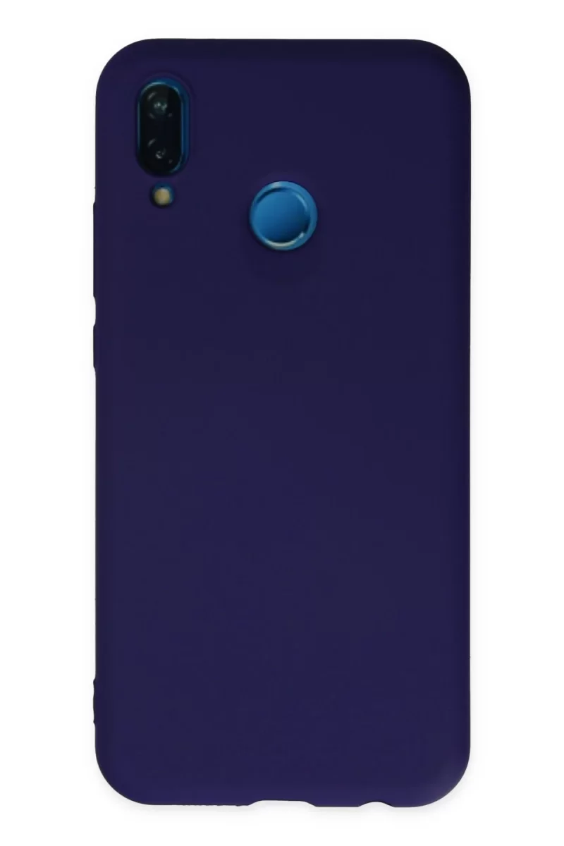 Newface Huawei P20 Lite Kılıf Nano içi Kadife Silikon - Mor