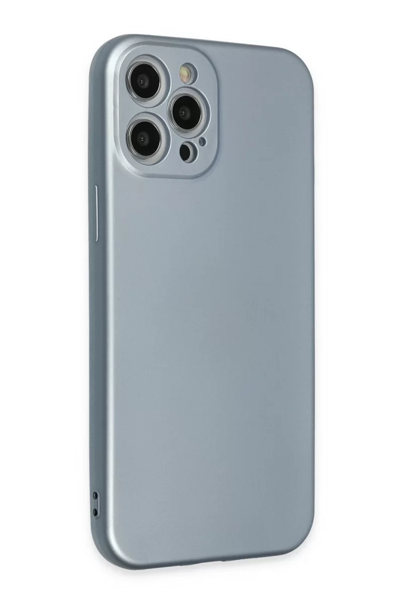 Newface Apple iPhone 12 Pro Max Kılıf Nano içi Kadife Silikon - Sky Blue